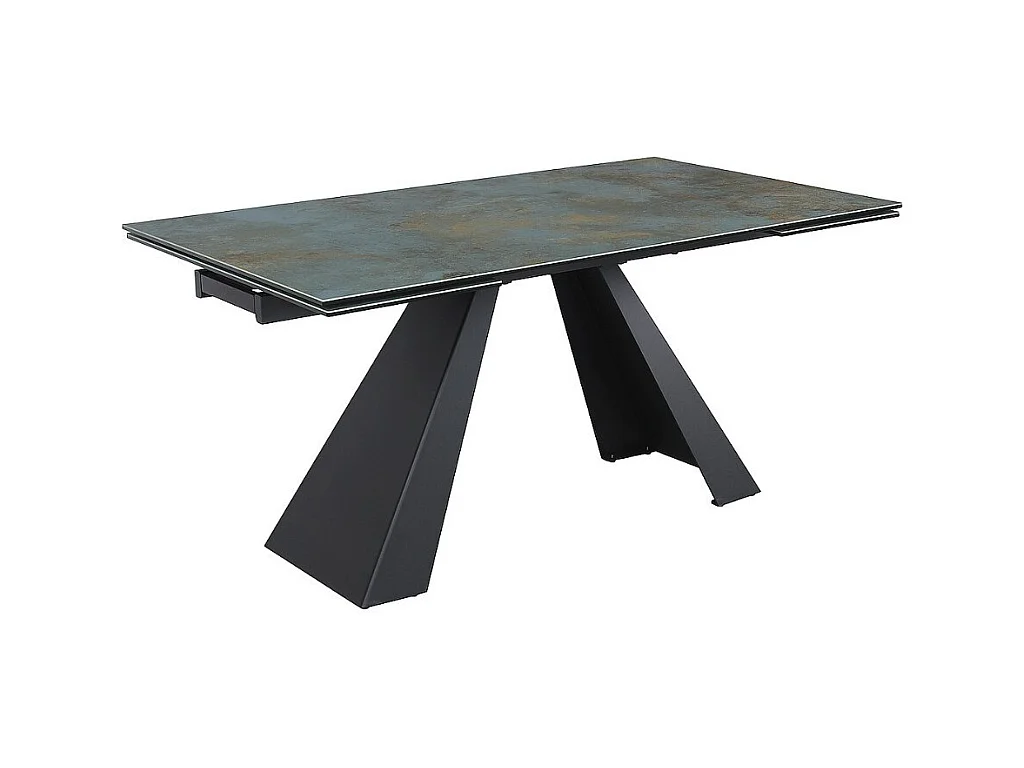 Table extensible métal & céramique verte 160cm Erol