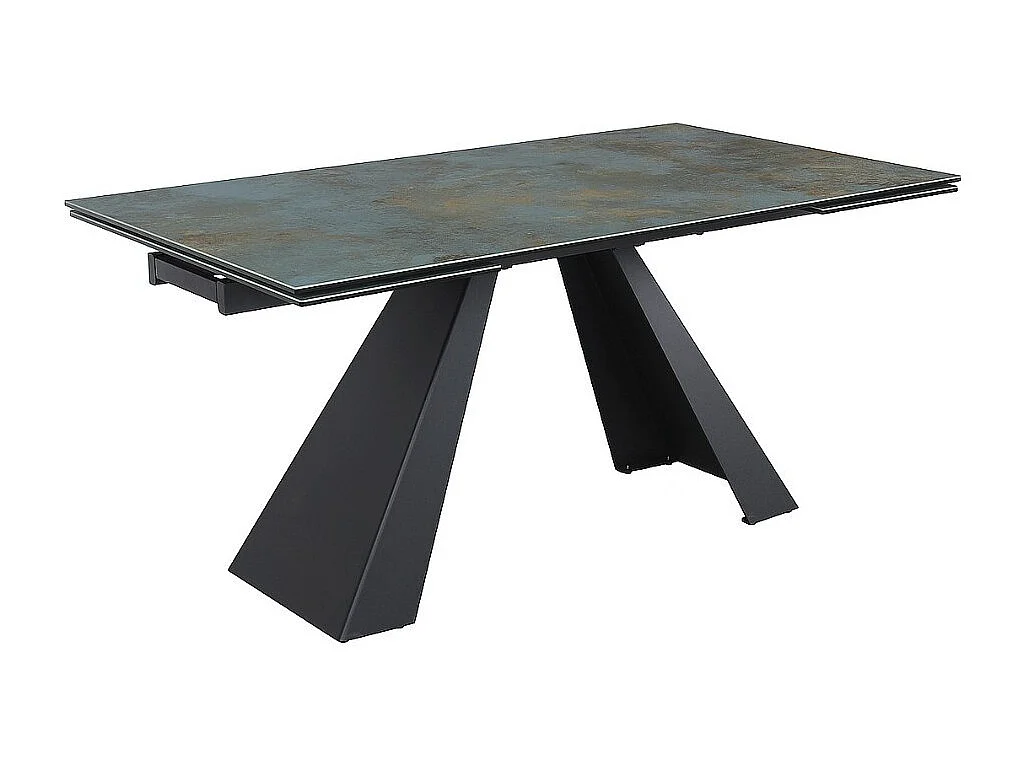Mesa extensible Erol 160cm metal y cerámica verde