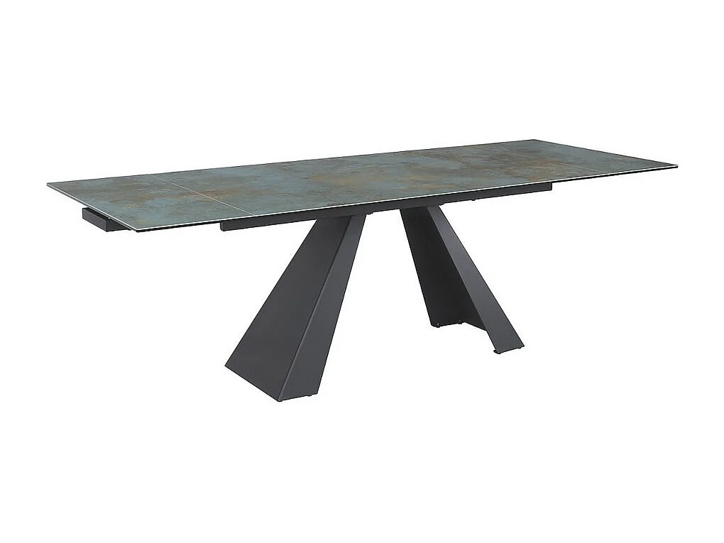 Table extensible métal & céramique verte 160cm Erol