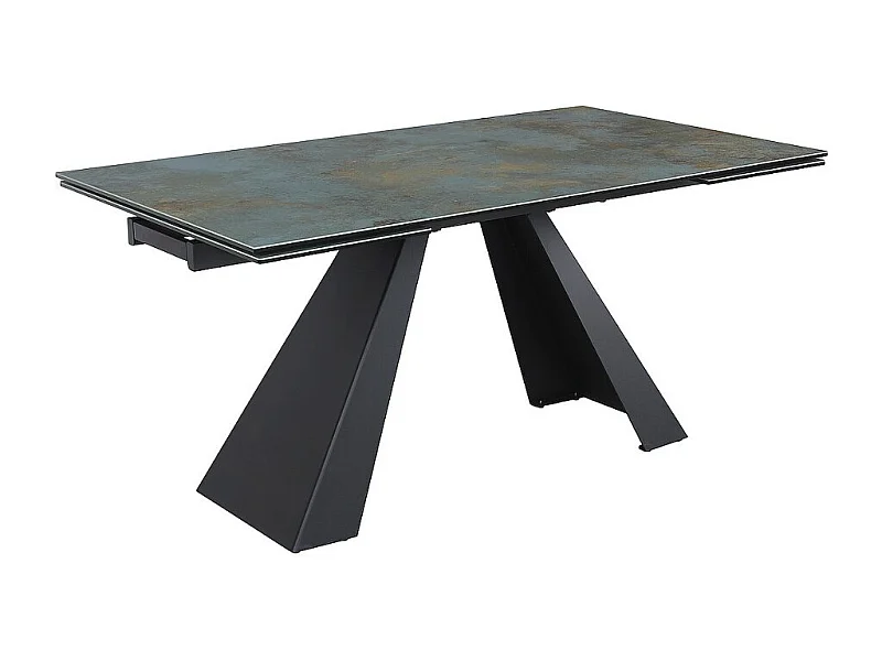 Mesa extensible Erol 160cm metal y cerámica verde