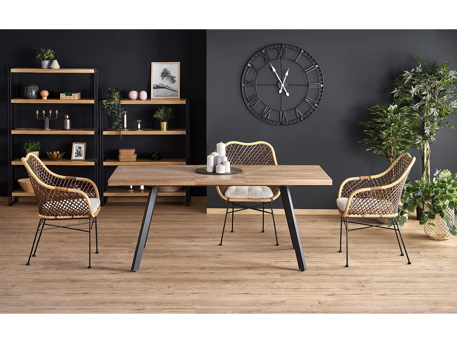 Tavolo da pranzo contemporaneo Bronx in legno e acciaio