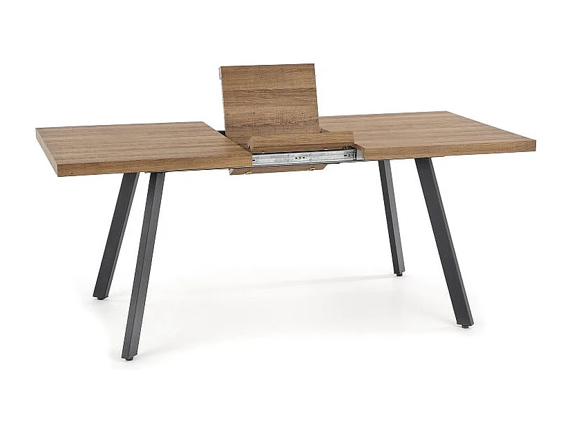 Table de salle à manger contemporaine aspect bois et acier Bronx