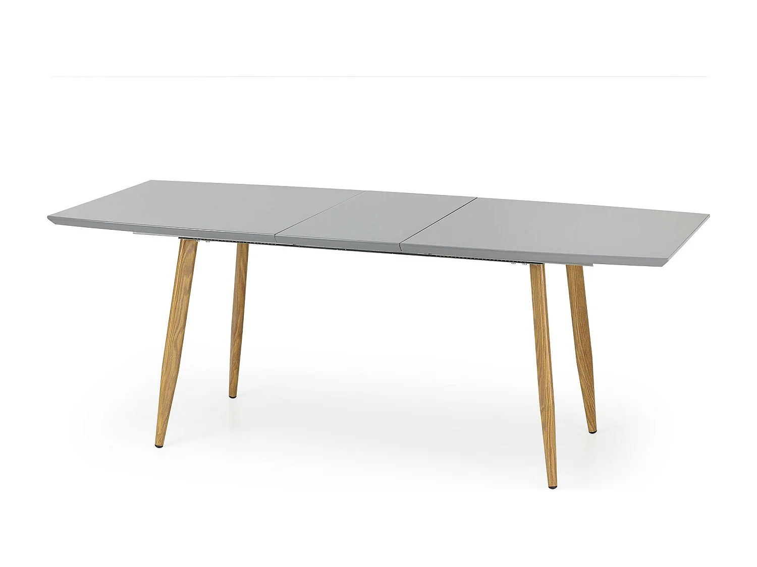 Table à rallonge design 160cm x 200cm gris laqué Scotia