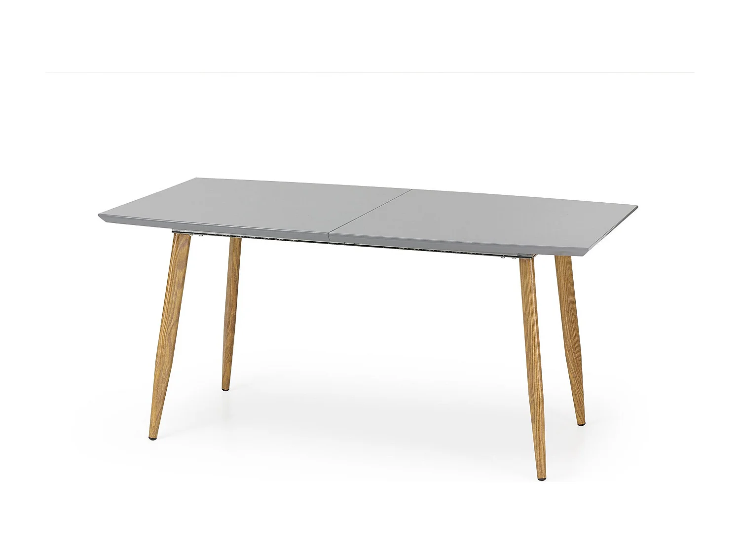 Table à rallonge design 160cm x 200cm gris laqué Scotia