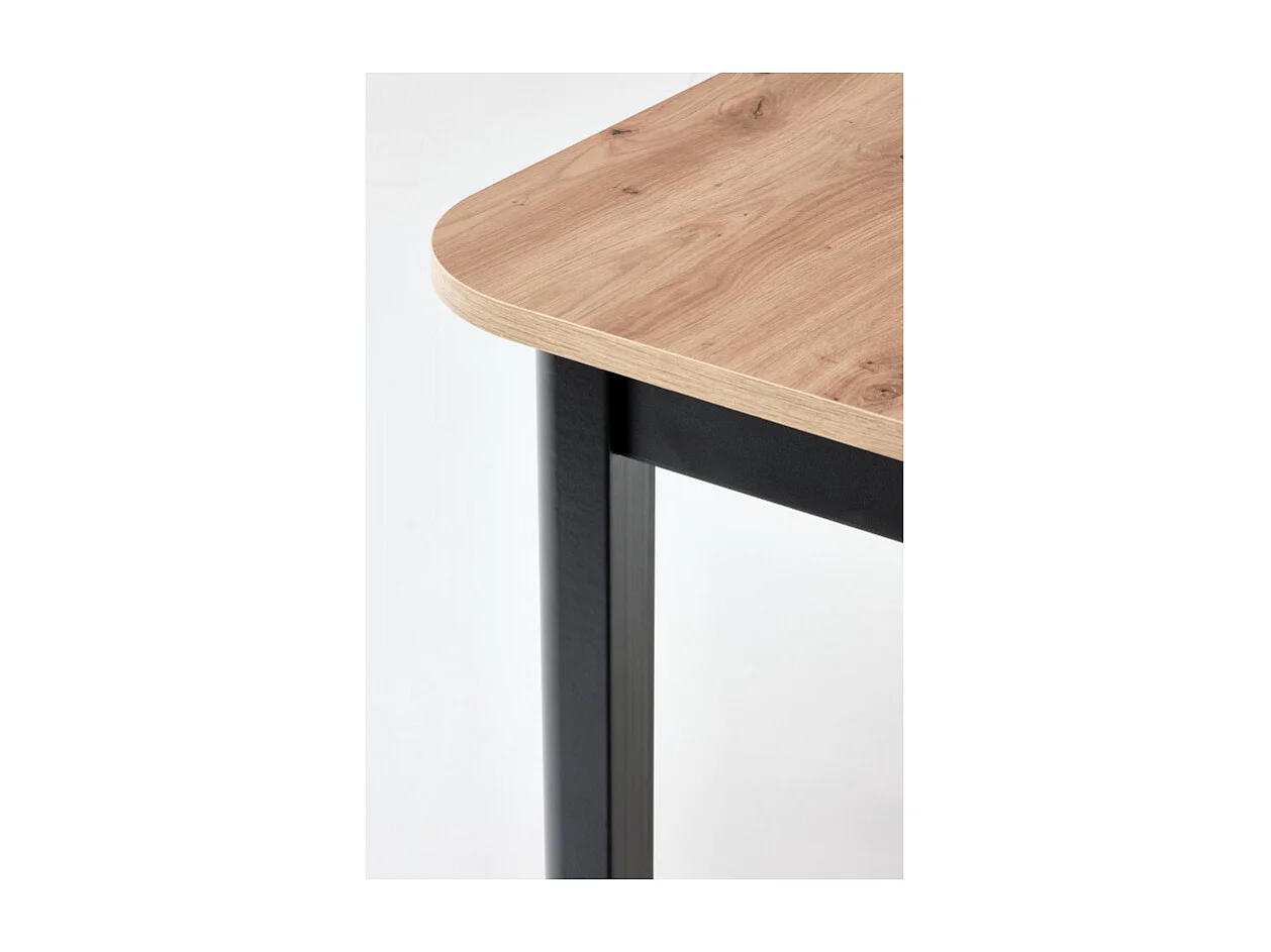 Tavolo da pranzo allungabile BREHAT 160-228 look nero e rovere