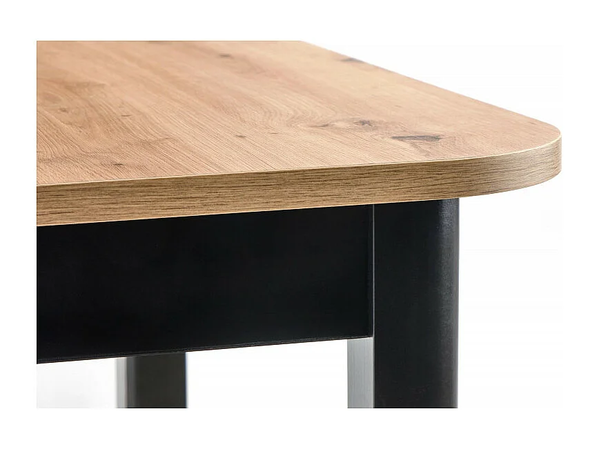 Tavolo da pranzo allungabile BREHAT 160-228 look nero e rovere