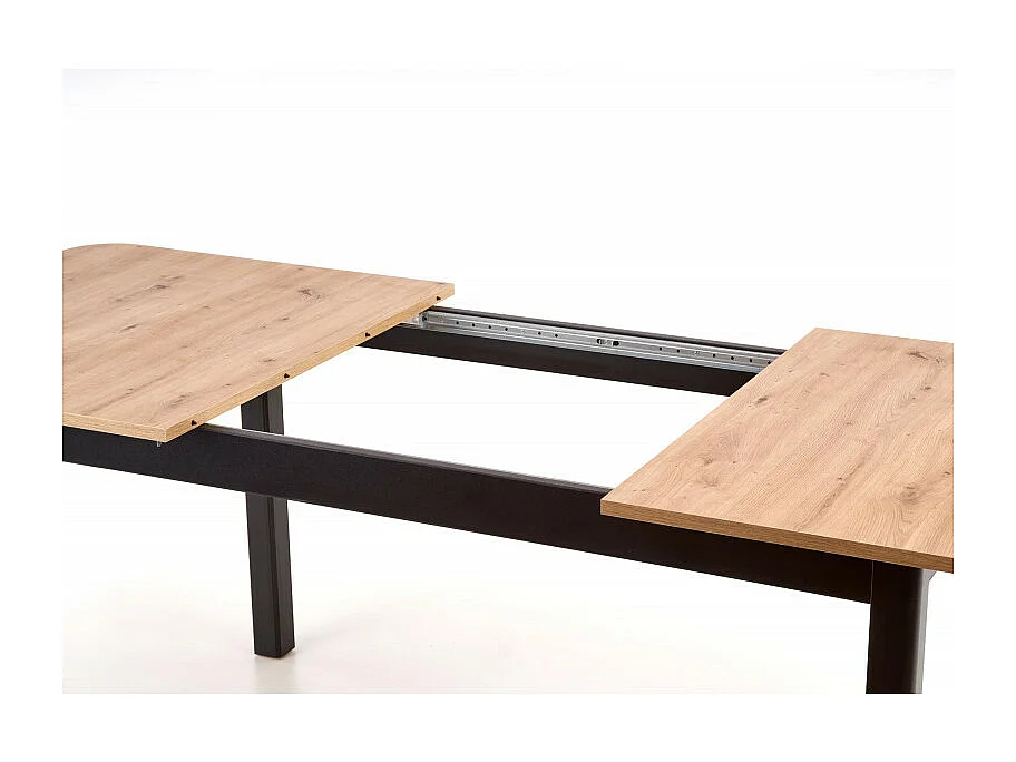 Tavolo da pranzo allungabile BREHAT 160-228 look nero e rovere