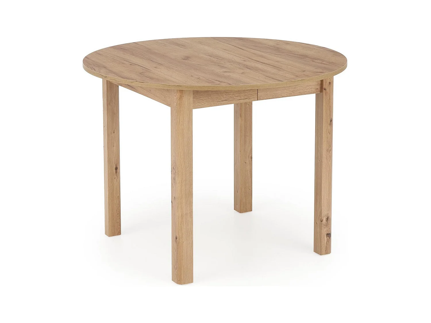 Table à manger ronde 100cm extensible aspect chêne CARENE