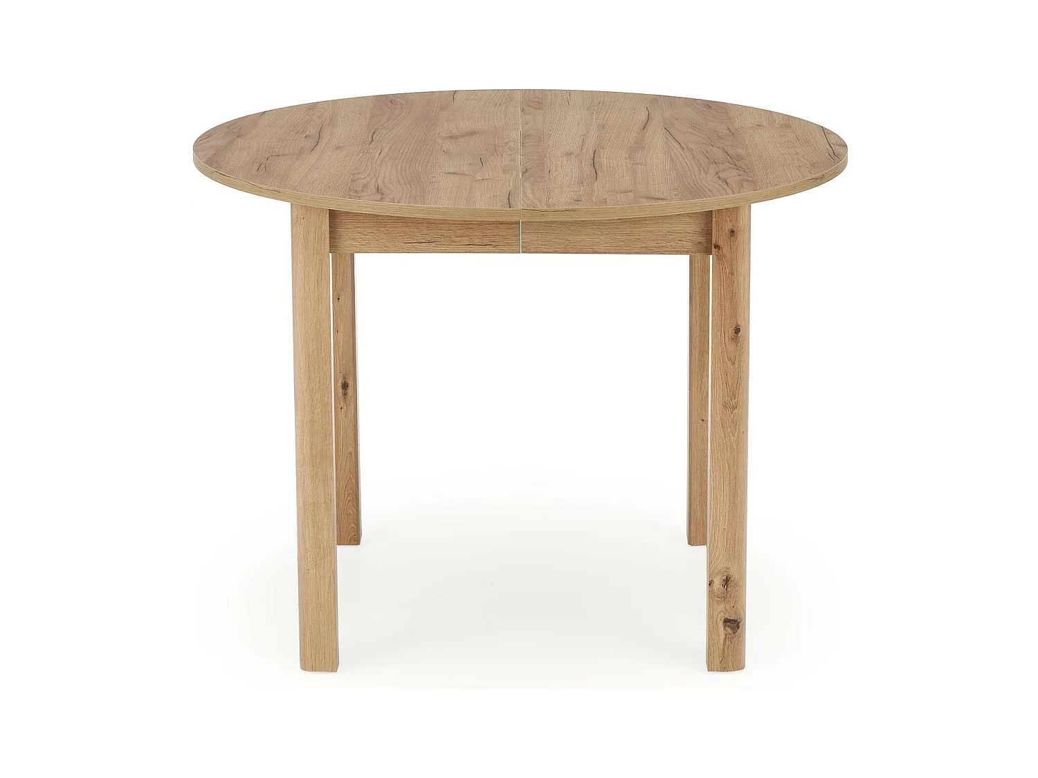 Table à manger ronde 100cm extensible aspect chêne CARENE