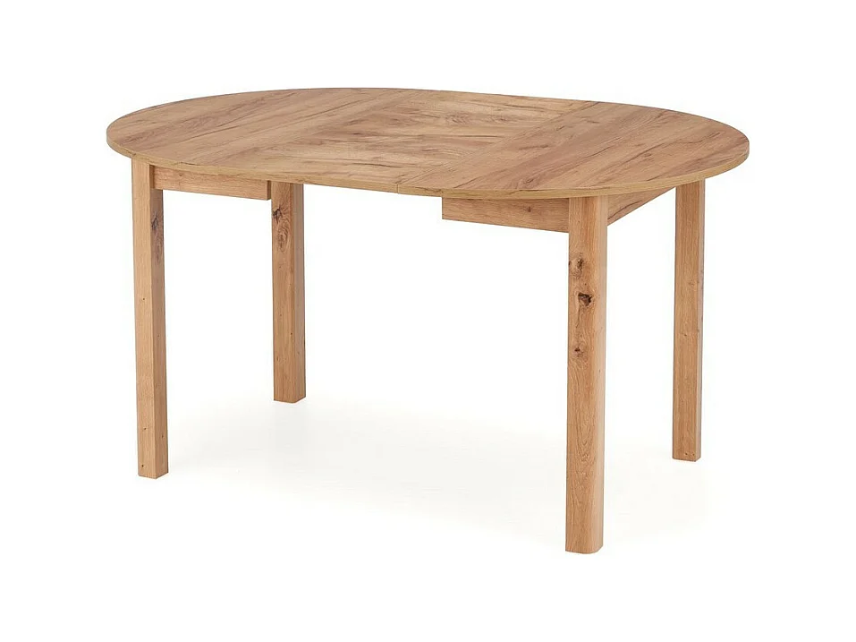 Table à manger ronde 100cm extensible aspect chêne CARENE