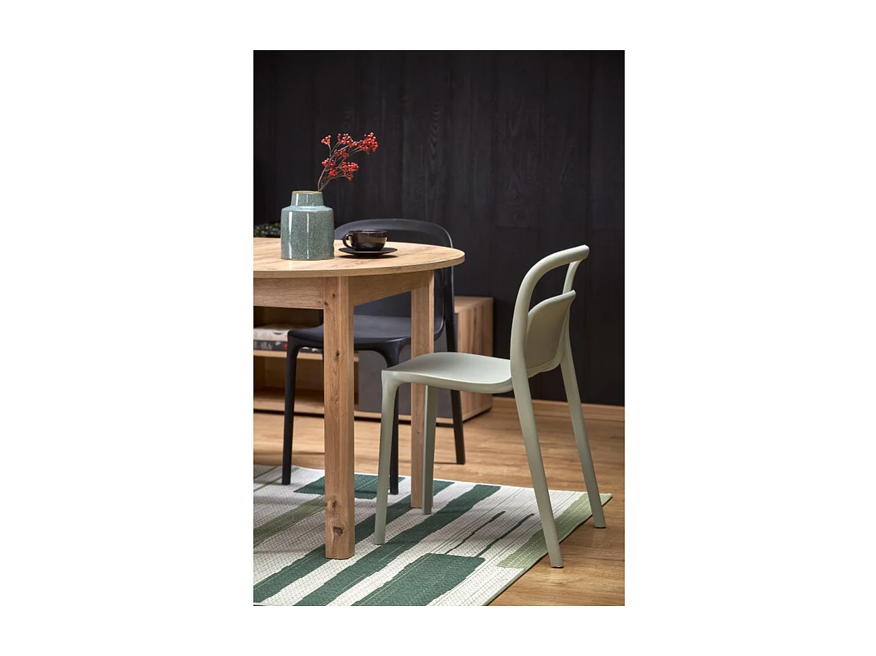 Tavolo da pranzo rotondo 100cm allungabile effetto rovere CARENE