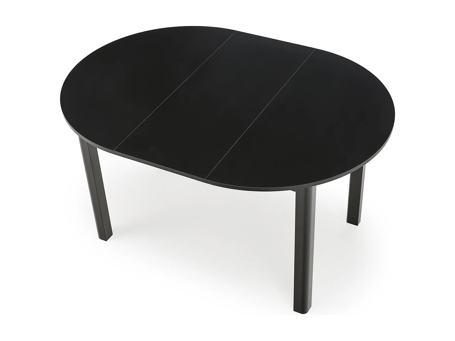 Tavolo da pranzo rotondo allungabile CARENE 100 cm, nero