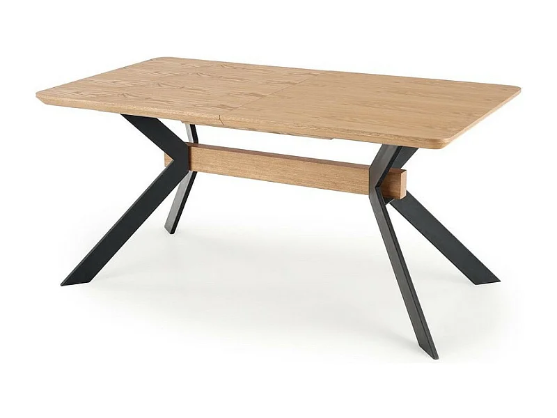 Tavolo da pranzo allungabile 160-220cm in rovere e metallo nero OGMA