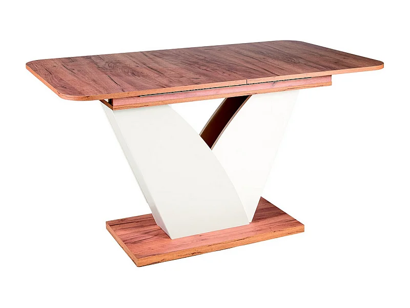 Mesa extensible Hermione, 140-180 cm, aspecto roble y beige