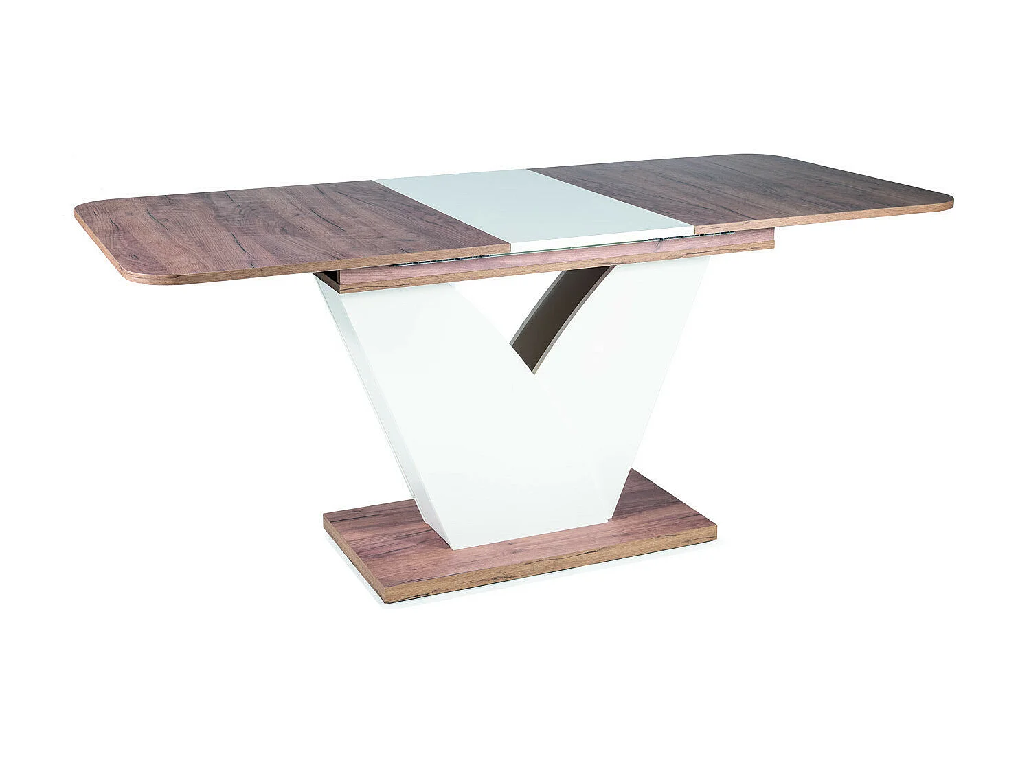 Tavolo Hermione allungabile, 140-180 cm, look rovere e beige