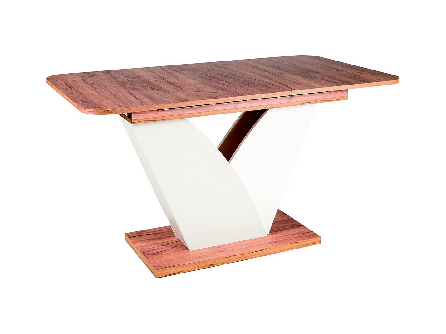 Table extensible 140-180 cm aspect chêne et beige Hermione