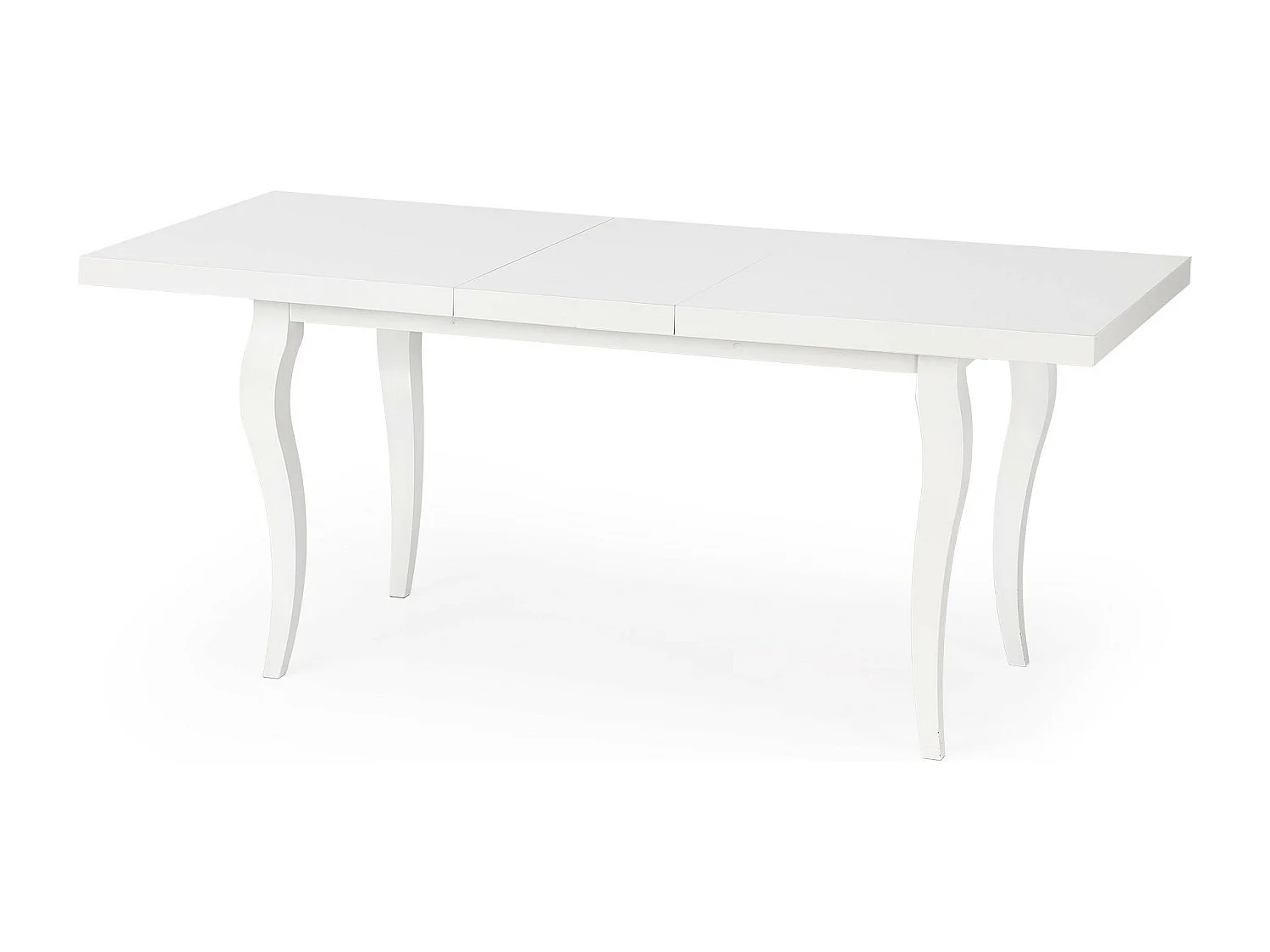 Tavolo da pranzo Vilta barocco bianco con prolunga