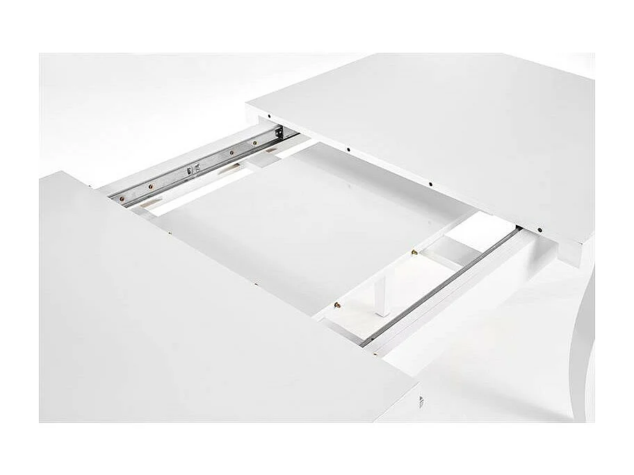 Tavolo da pranzo Vilta barocco bianco con prolunga