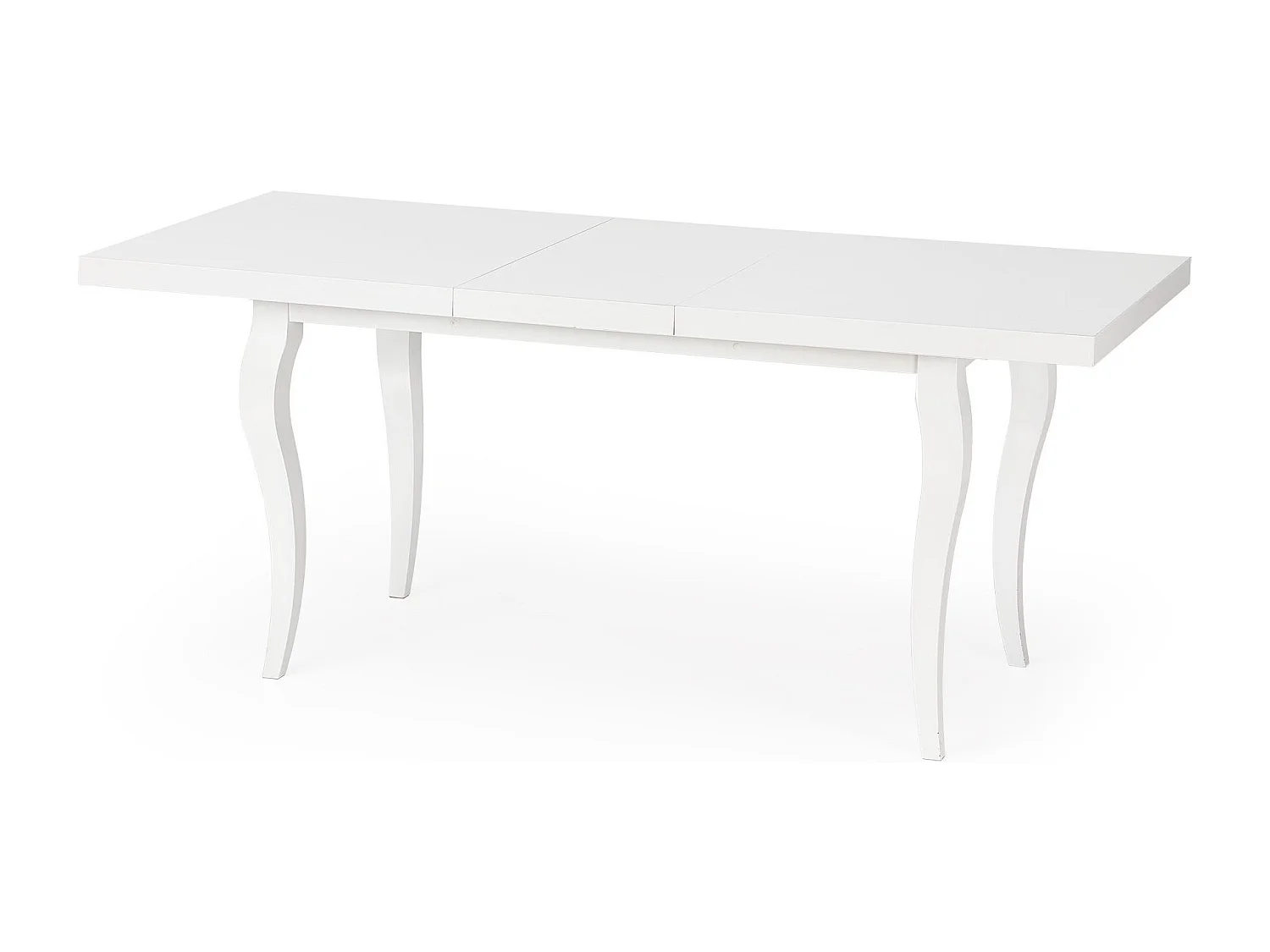 Table salle a manger baroque blanche avec rallonge Vilta