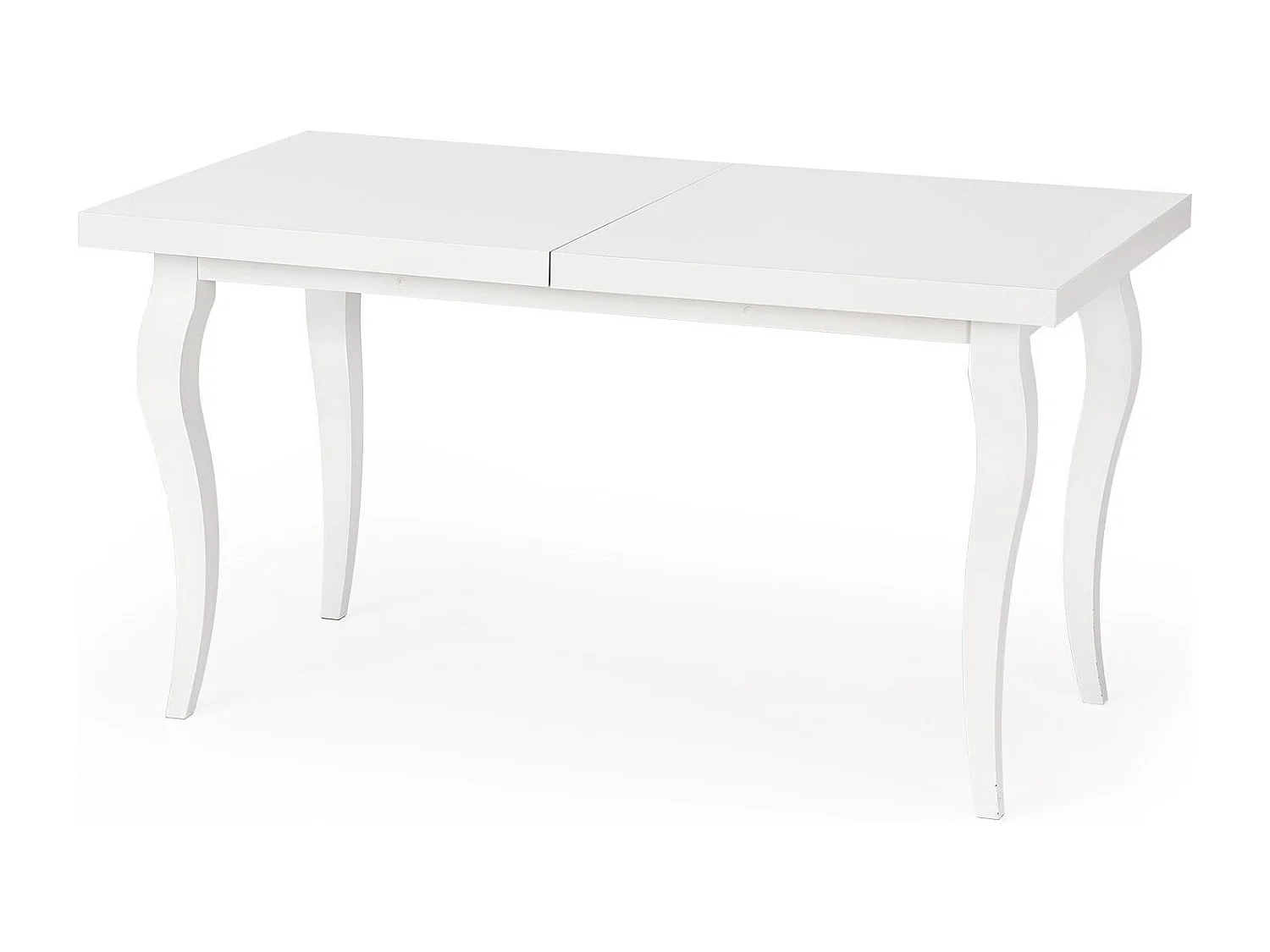 Table salle a manger baroque blanche avec rallonge Vilta