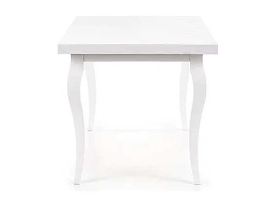 Table salle a manger baroque blanche avec rallonge Vilta