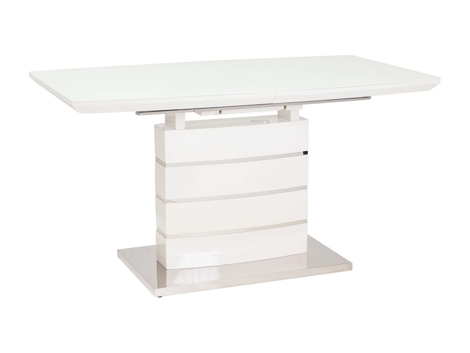 Mesa de comedor Klem extensible lacada en blanco 140cm