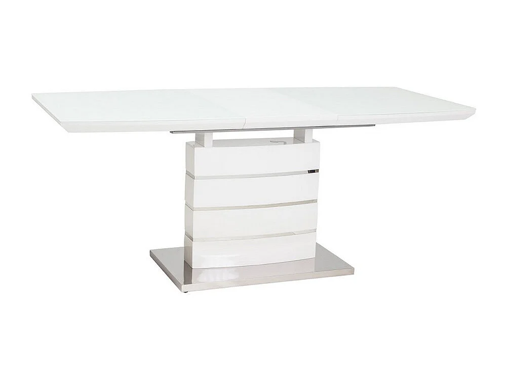 Mesa de comedor Klem extensible lacada en blanco 140cm