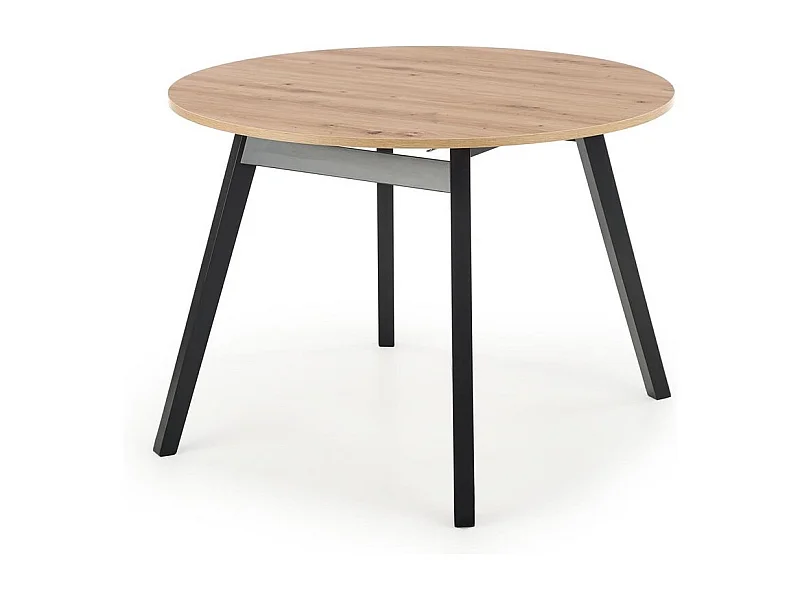 Table ronde extensible noir et bois 102cm Storend