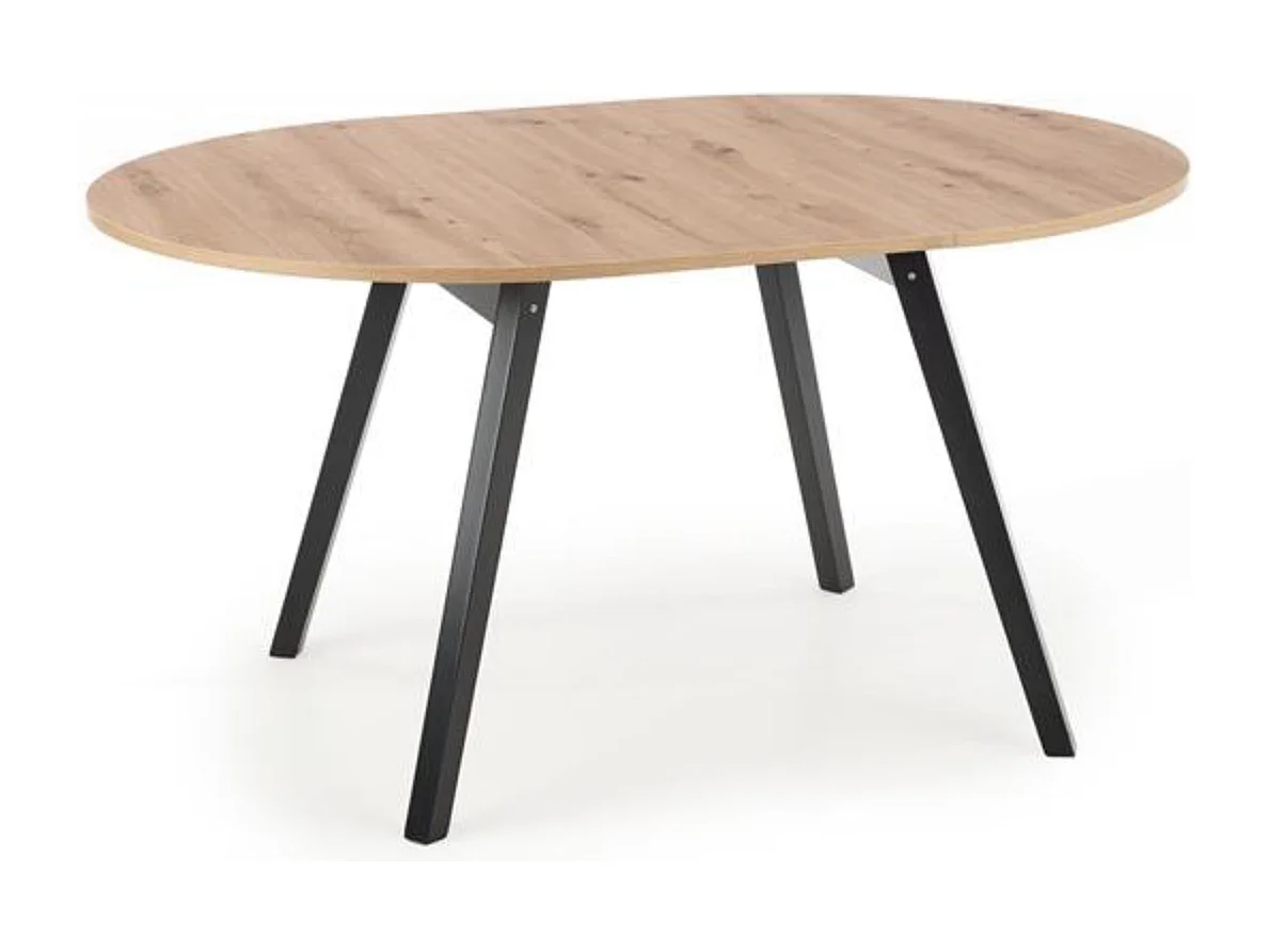 Tavolo rotondo allungabile in legno e nero 102 cm Storend