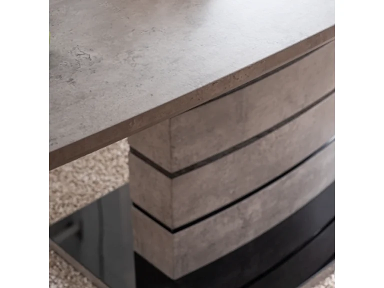 Tavolo da pranzo allungabile Klem 140cm effetto cemento