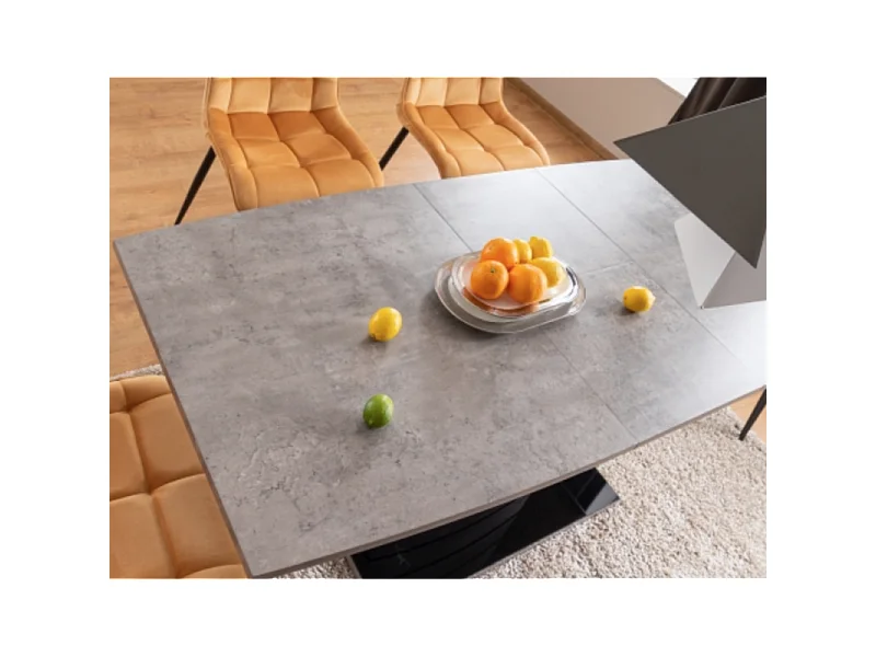 Table à manger extensible effet béton 140cm Klem