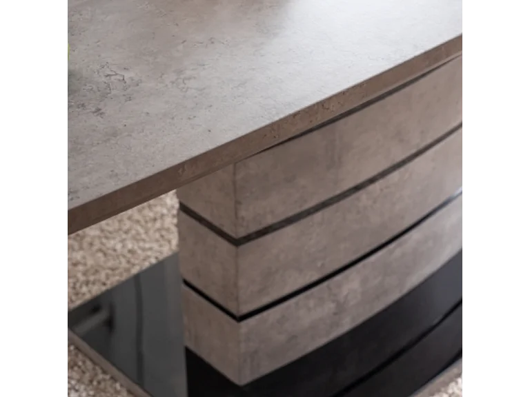 Table à manger extensible effet béton 140cm Klem