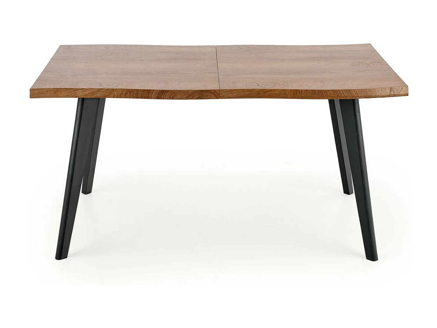 Table à manger extensible aspect chêne et pieds bois noir Milwaukee