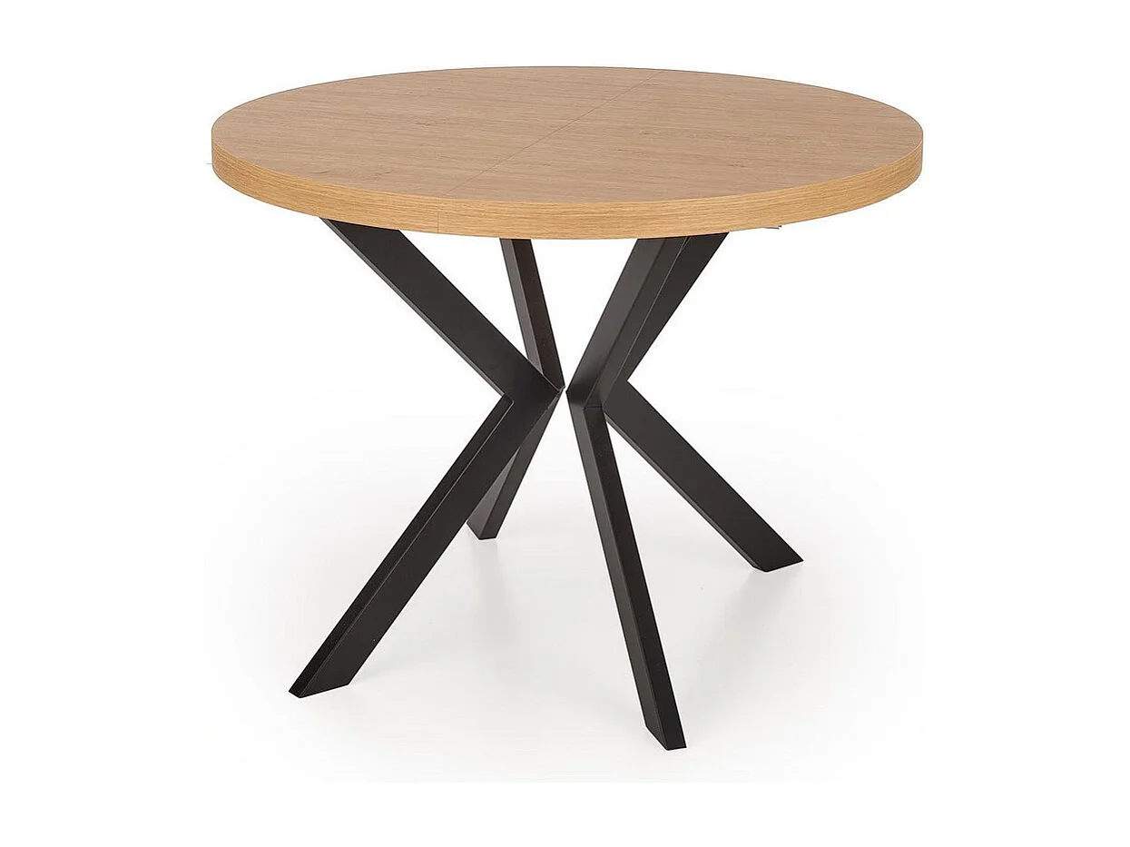 Tavolo da pranzo rotondo allungabile NORMA in rovere