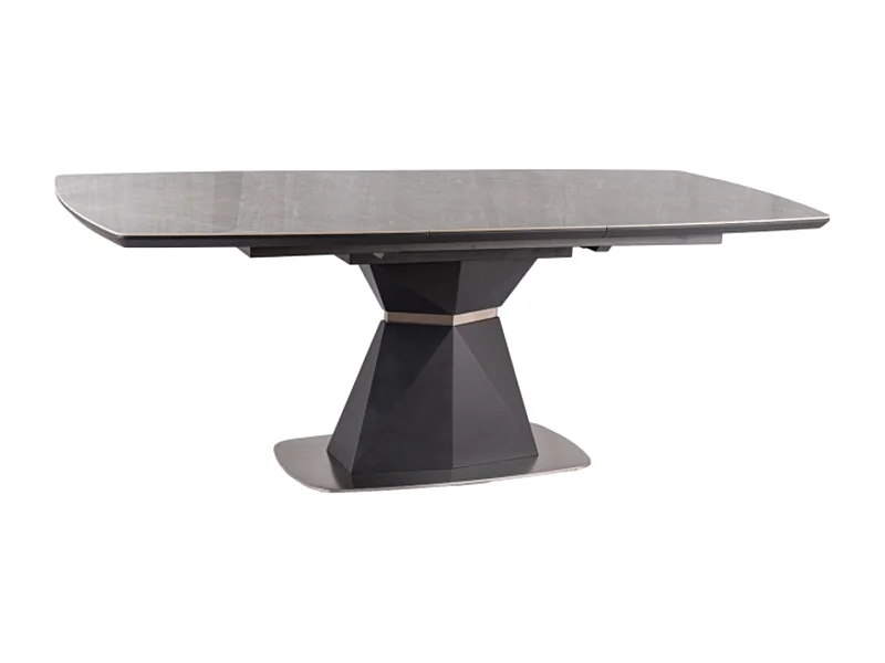Table à manger design extensible marbre anthracite 160 cm Osmo