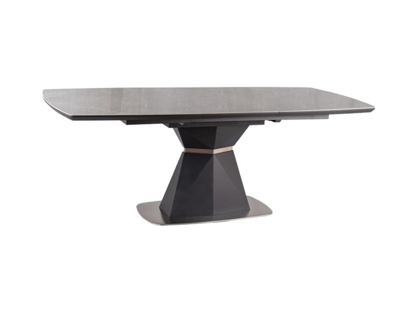 Table à manger design extensible marbre anthracite 160 cm Osmo