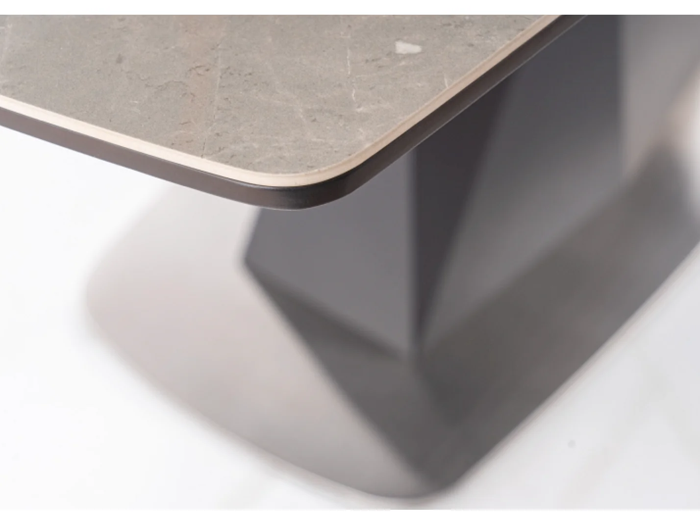 Table à manger design extensible marbre anthracite 160 cm Osmo