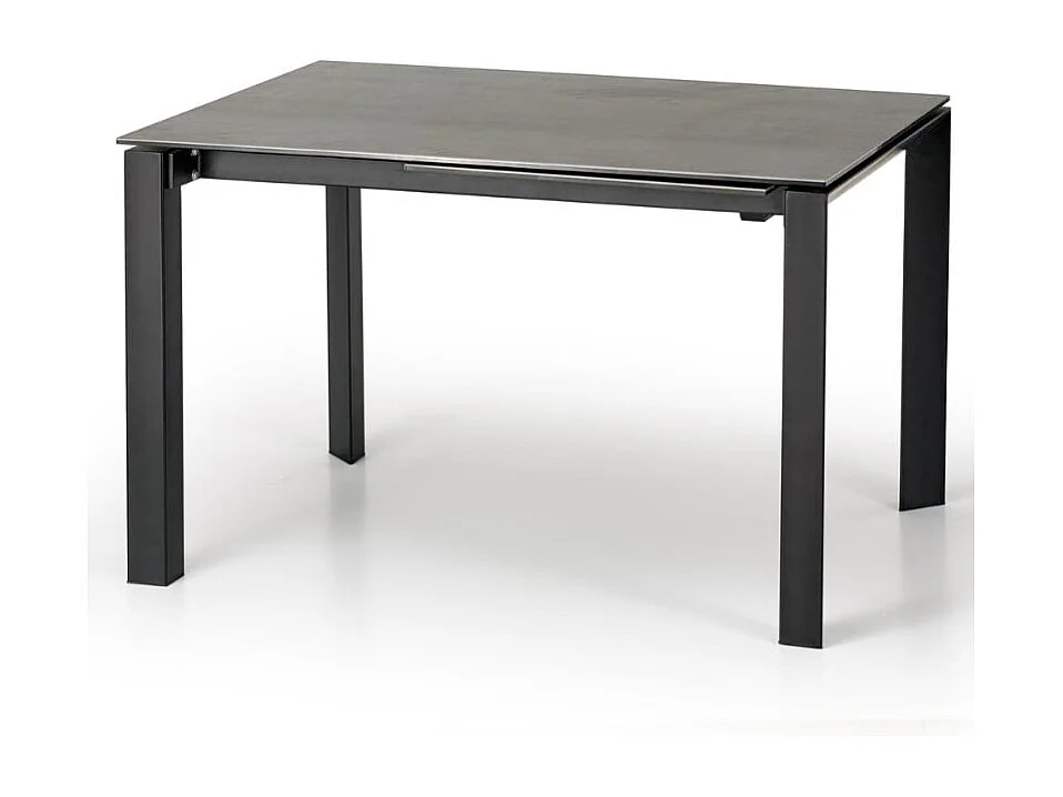 Table industrielle extensible 120/180 cm céramique grise et noire Lilas