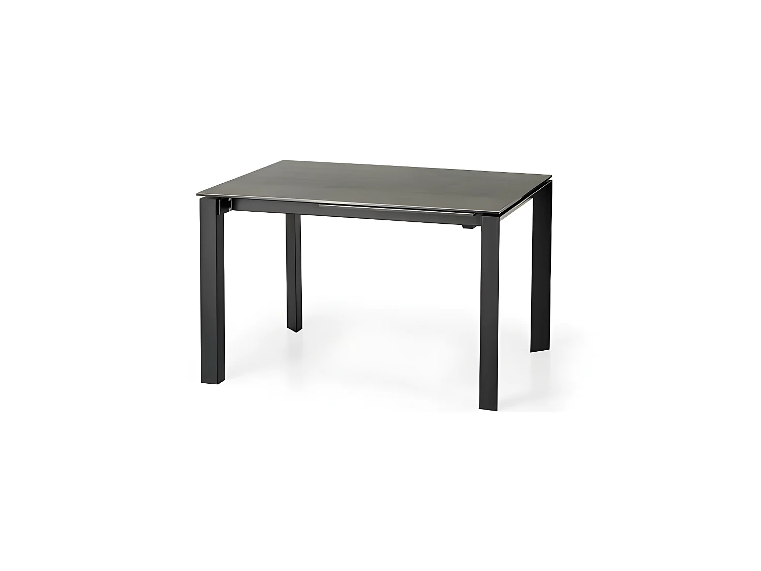 Tavolo industriale allungabile 120/180 cm in ceramica grigia e nera Lilac