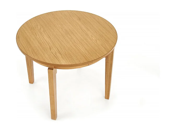 Table ronde extensible 100-200cm placage bois Cox