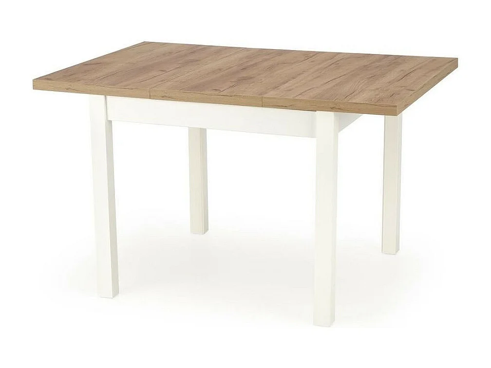 Tavolo dal design scandinavo in legno e MDF bianco 140-220/80/76 cm Meryl