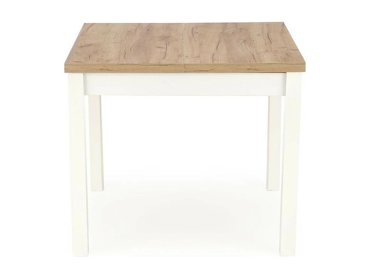 Tavolo dal design scandinavo in legno e MDF bianco 140-220/80/76 cm Meryl