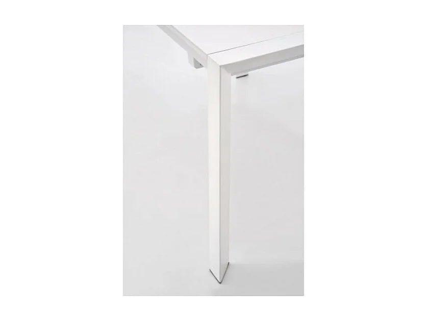Table à manger extensible blanc laqué Mike - 130cm / 210cm