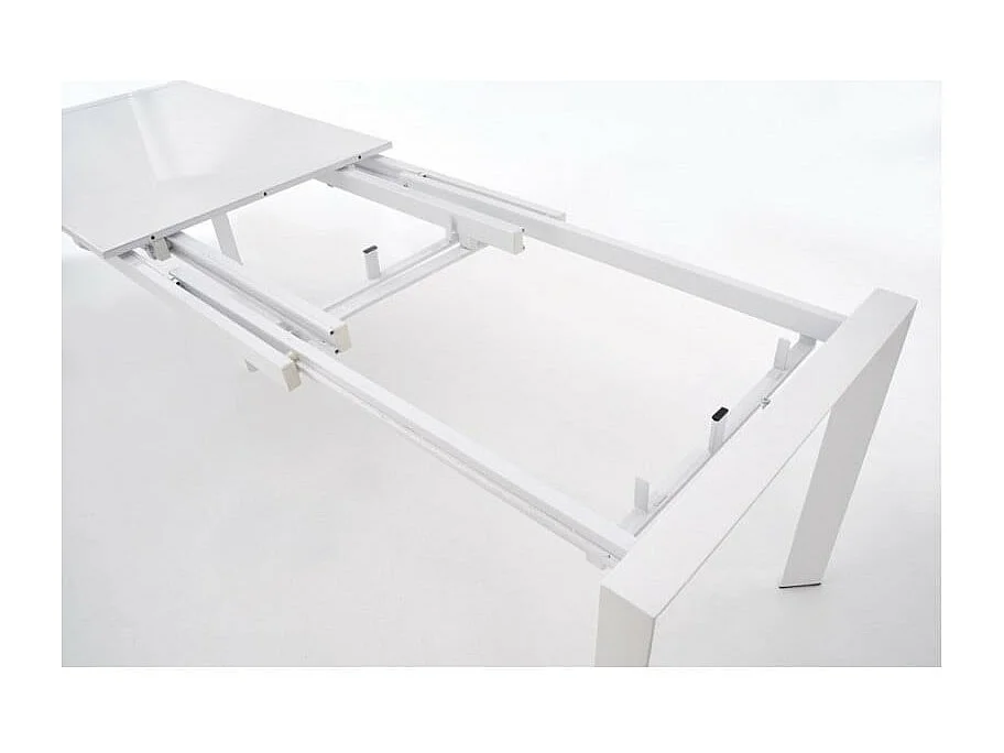 Table à manger extensible blanc laqué Mike - 130cm / 210cm