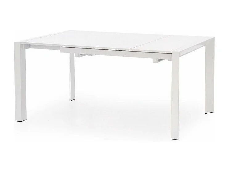 Table à manger extensible blanc laqué Mike - 130cm / 210cm