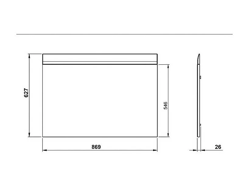 Specchio da parete Contour in faggio look Colonia