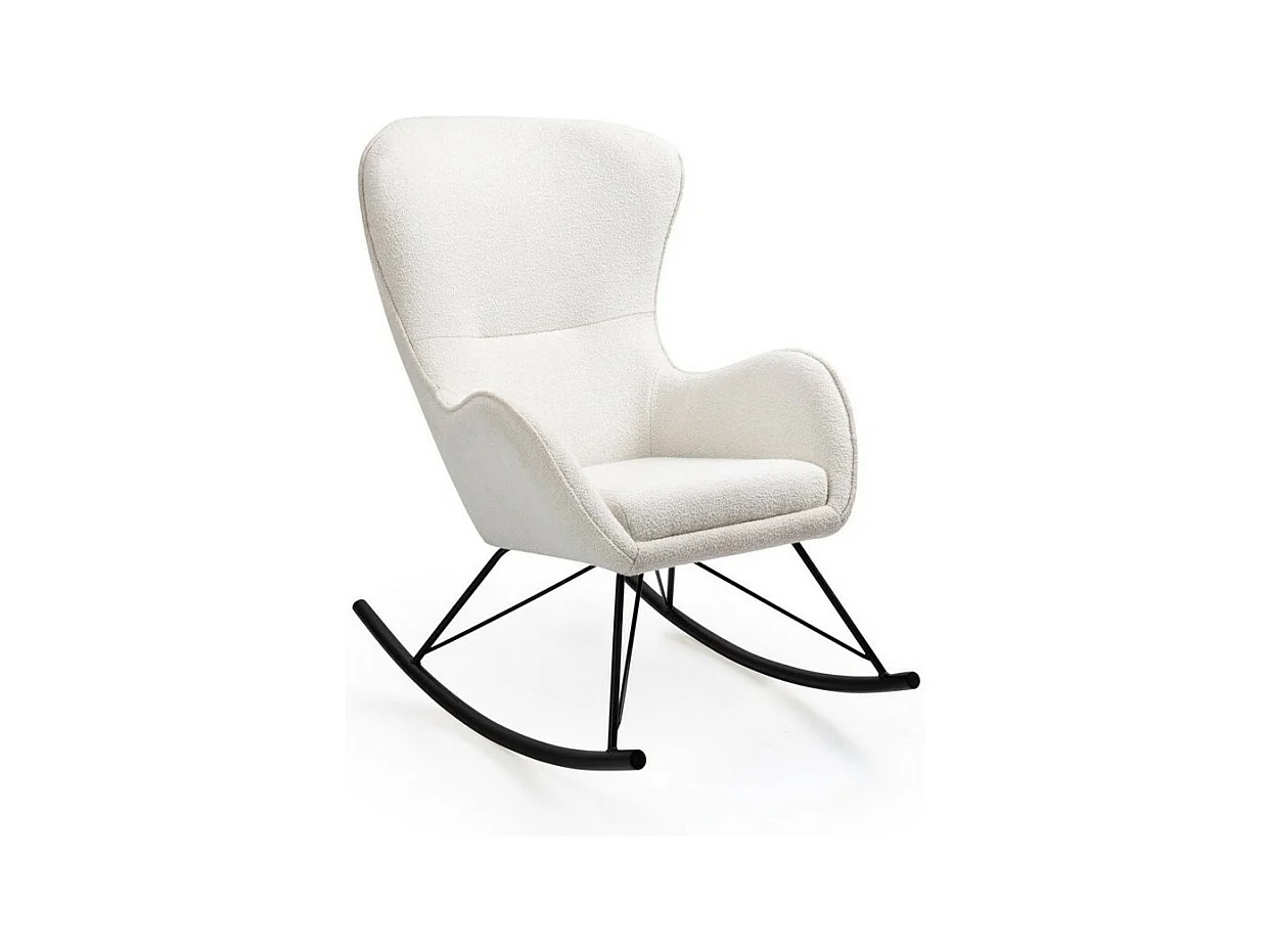 Fauteuil à bascule design blanc Wixar