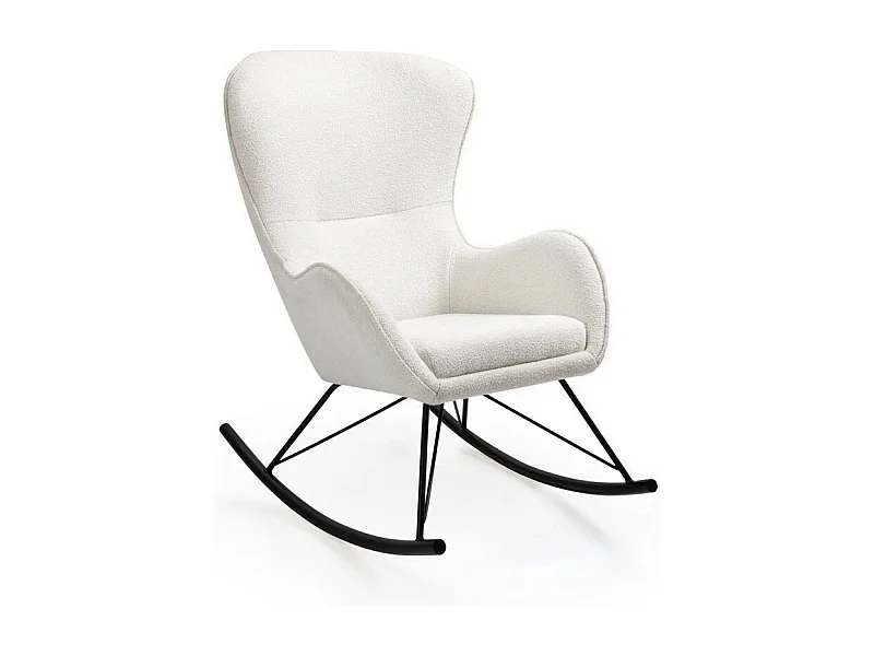 Fauteuil à bascule design blanc Wixar