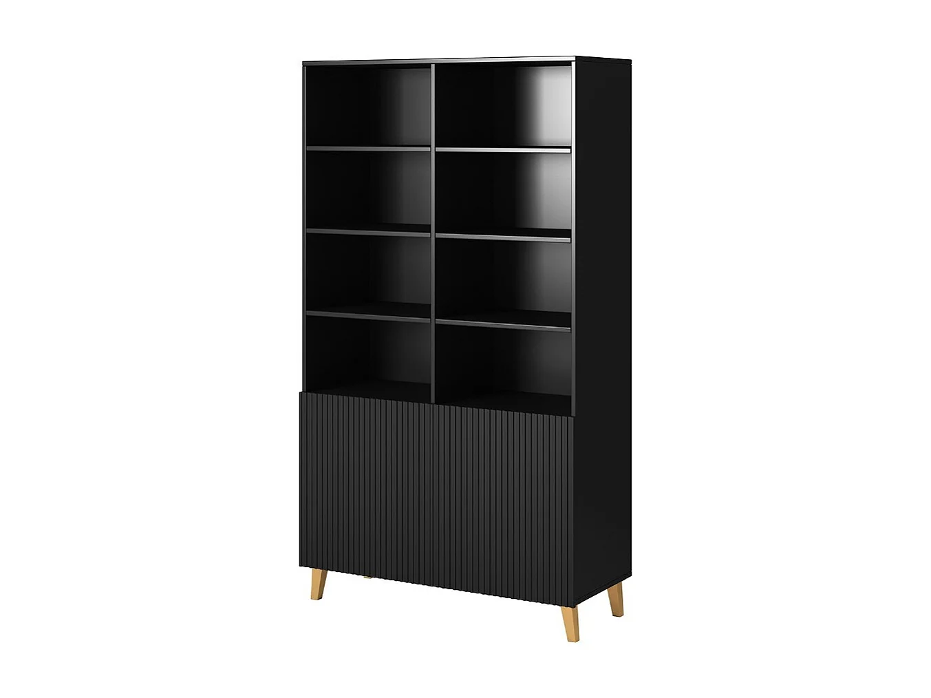 Armoire design noir mat 176 x 100cm Gustave - Sans option