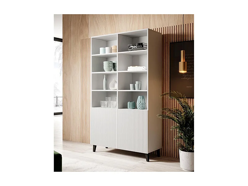 Armoire design blanc mat 100 x 176 cm Gustave - Sans option